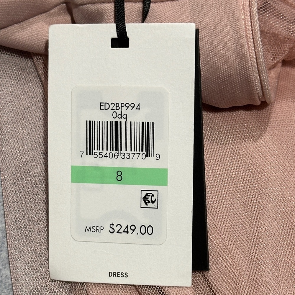 DKNY Blush Pink One-Shoulder Evening Gown – Size 8 - NWT - Picture 6 of 8